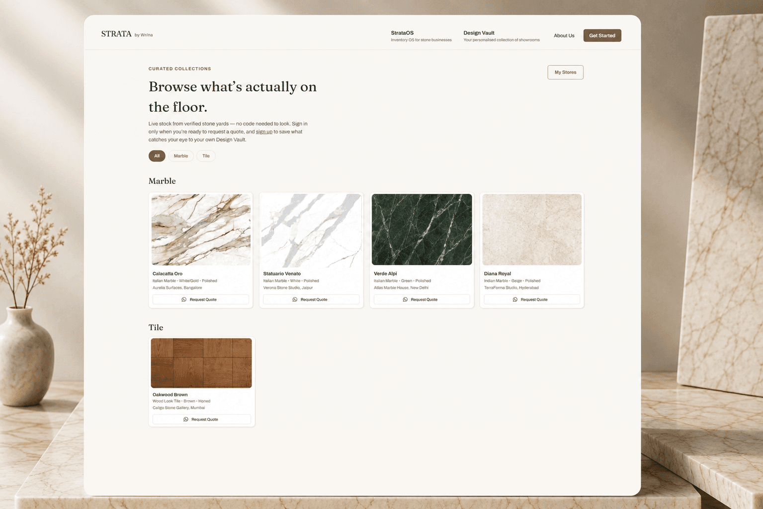 Curated collections screenshot